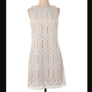 Vince Camuto White Lace Sheath Dress Size 4